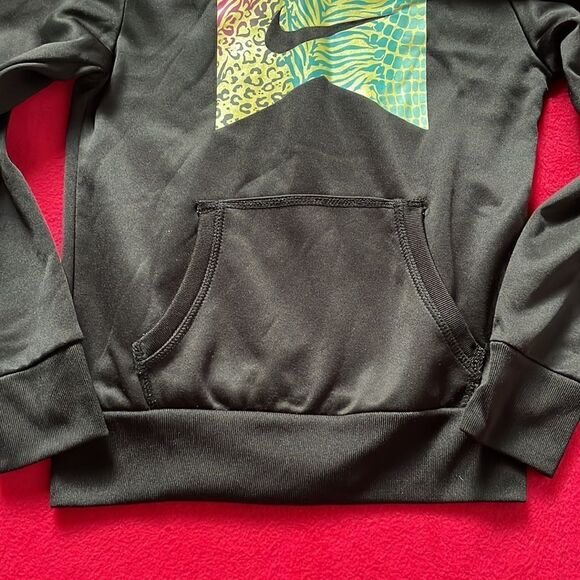 Nike Black Pullover Hoodie (Kid’s 8-10) With Multiple Designs on the Front - Picture 6 of 11